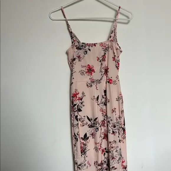 Venus Floral Pink Wrap Dress Sexy V- Neck Slit dress Size Small - Picture 6 of 9